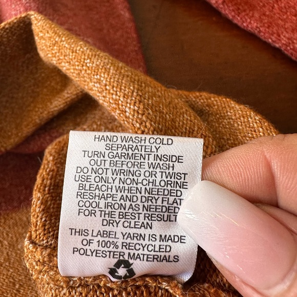 Pinque‎ by Buckle  sz large oversized poly blend crewneck striped sweater NWOT - Picture 7 of 11